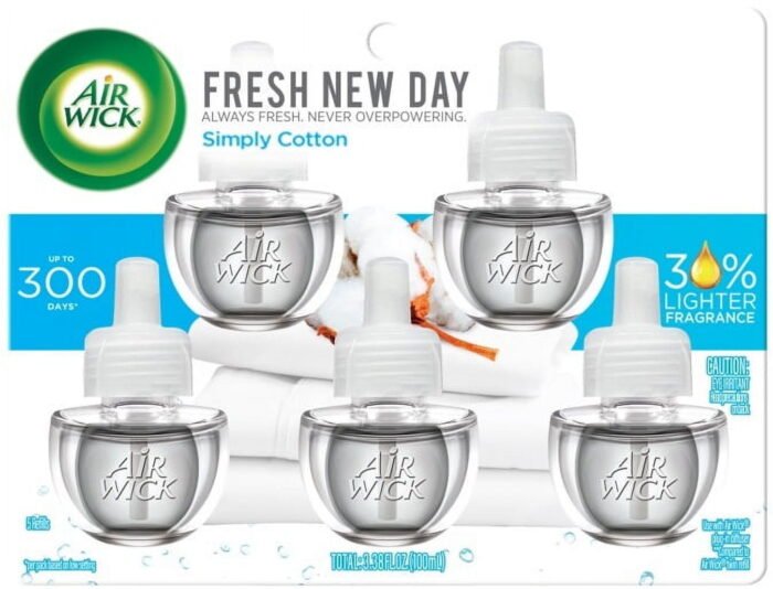 Air-Wick-Plug-in-Scented-Oil-Refill-5-ct-Fresh-New-Day-Simply-Cotton-Air-Freshener-Essential-Oils-Spring-Collection_0ee3c32c-d226-4631-b2e1-5cd4deb97511.3fae5b30bf224b4d425e0381a2aa9b07.jpeg