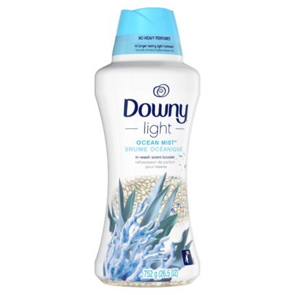 Downy Light Ocean Mist Laundry Scent Booster Beads For Washer With No Heavy Perfumes 26.5 Oz Pk4 - Image 1